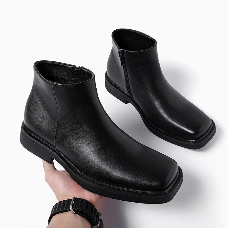 Luxury Fashion Black Men Casua - Men Formal Wear With Boots ulasan dan harga