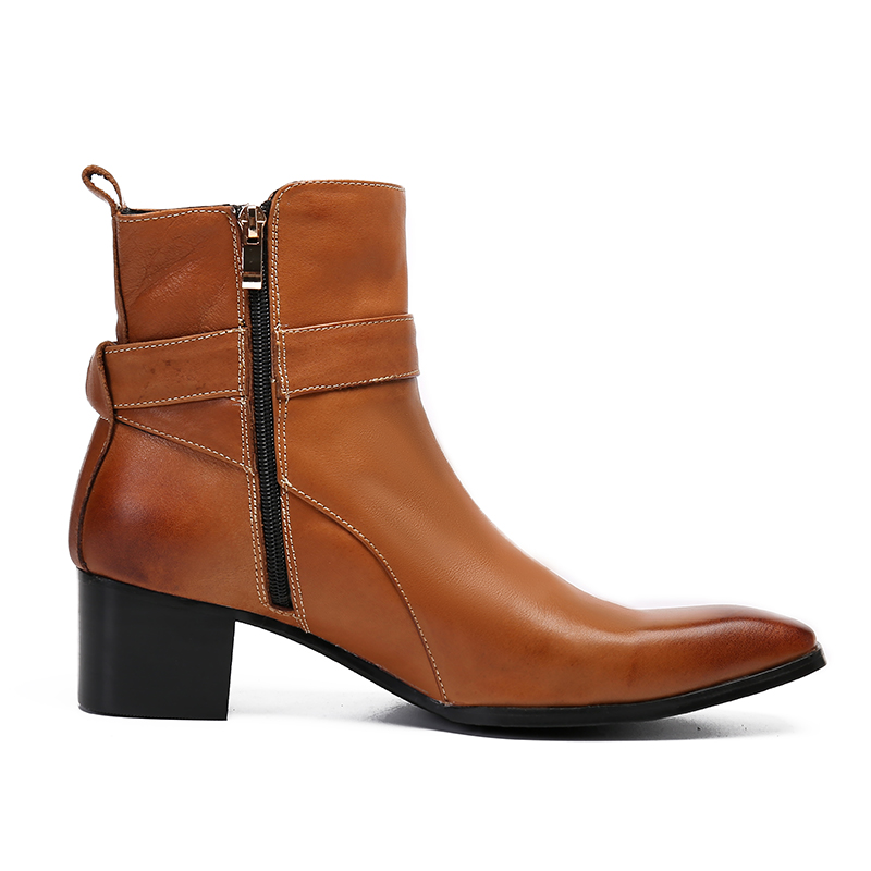 Winter Brown Buckle Pointed Me - Men Formal Wear With Boots ulasan dan harga