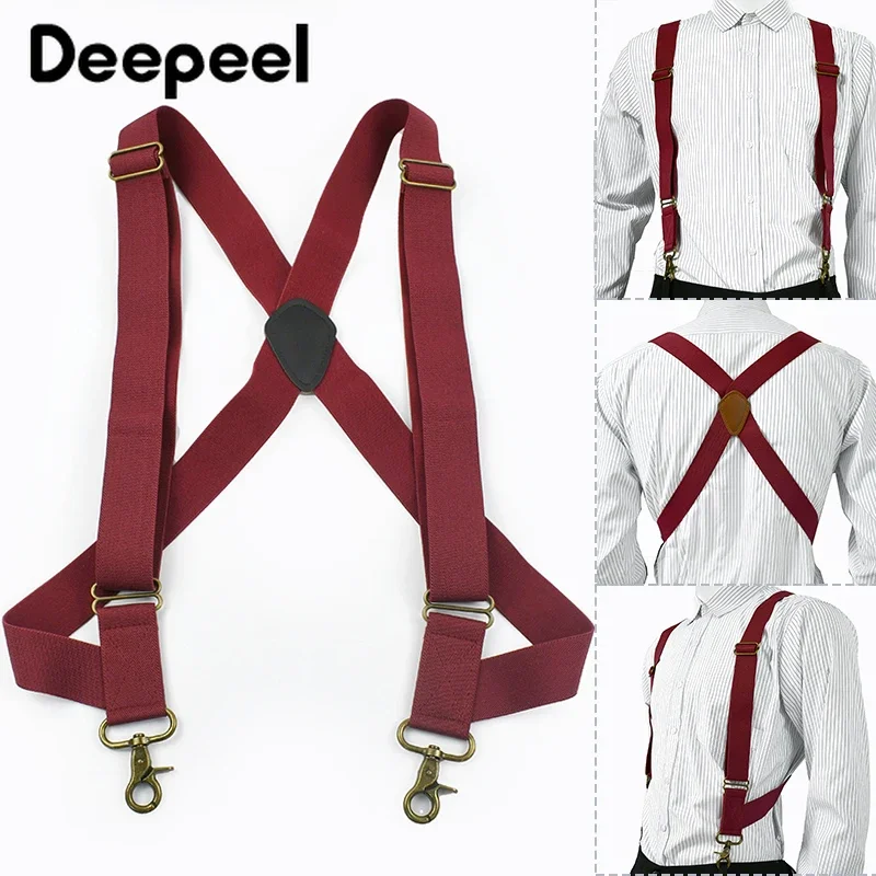 1Pc 3.5cm Wide Men Suspenders  - Men'S Formal Wear With Suspenders ulasan dan harga