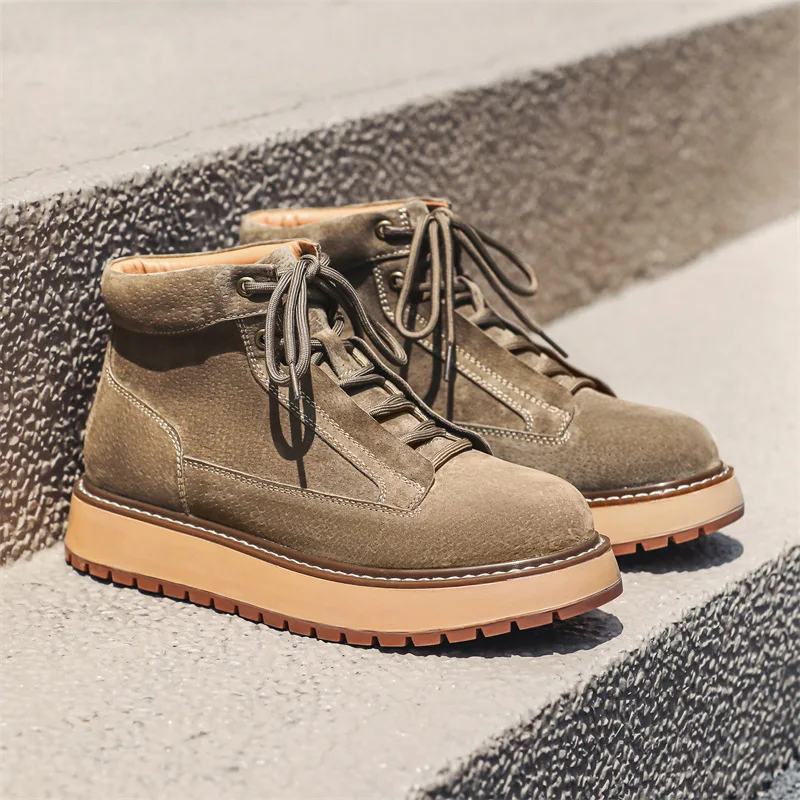 New Autumn Winter Handmade Cow - Men Formal Wear With Boots ulasan dan harga